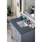 James Martin Palisades 36" Single Vanity Silver Gray with 3 cm Charcoal Soapstone Quartz Top 527-V36-SL-3CSP