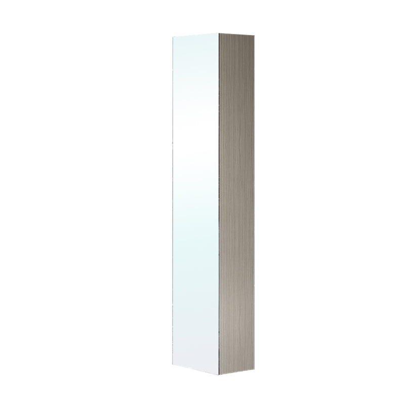 Bellaterra Mirrored Wall Mount Linen Cabinet  Gray