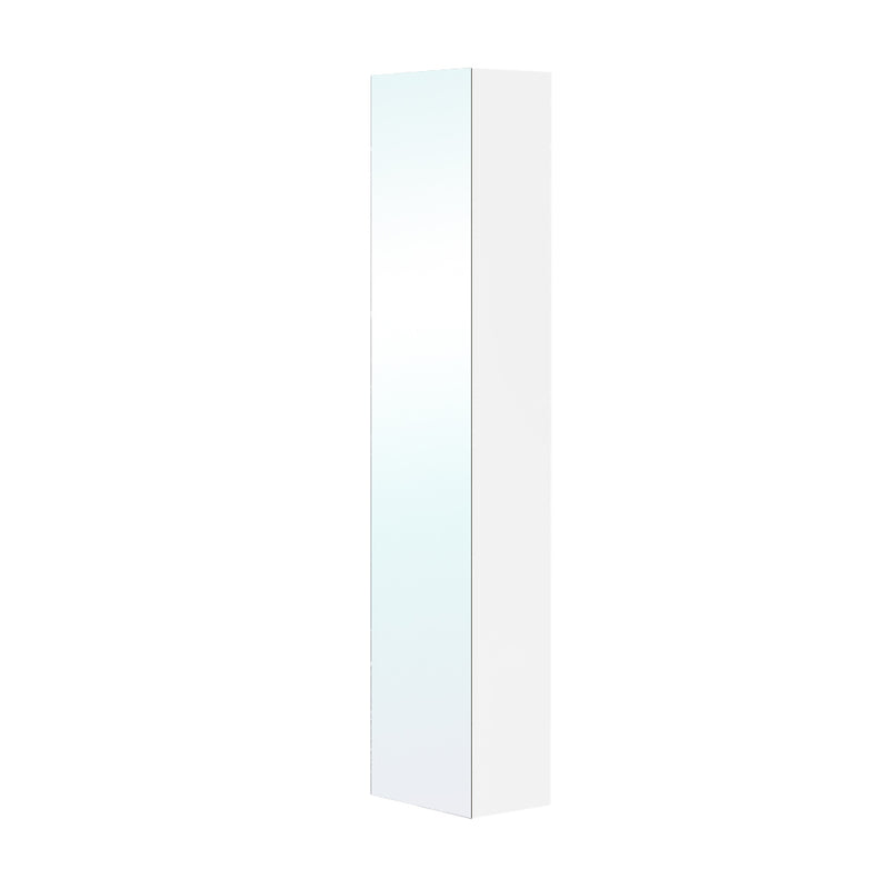 Bellaterra Mirrored Wall Mount Linen Cabinet  White