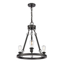 Saloon Chandelier shown in the Matte Black finish