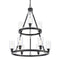 Saloon Chandelier shown in the Matte Black finish with a Clear shade