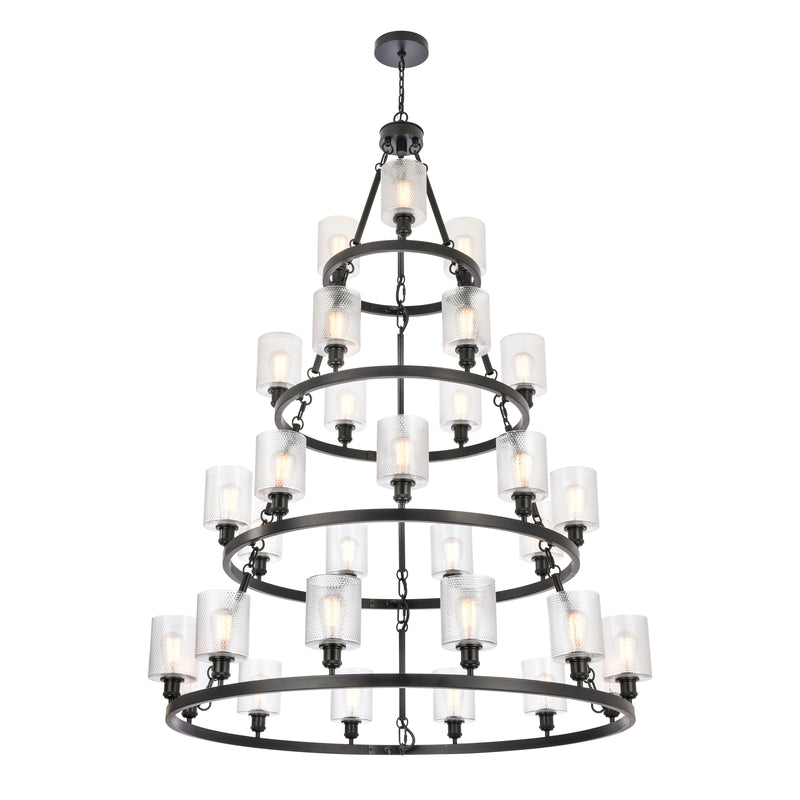 Innovations Lighting Cobbleskill 30 Light 50" Chandelier 820345-BK-G112