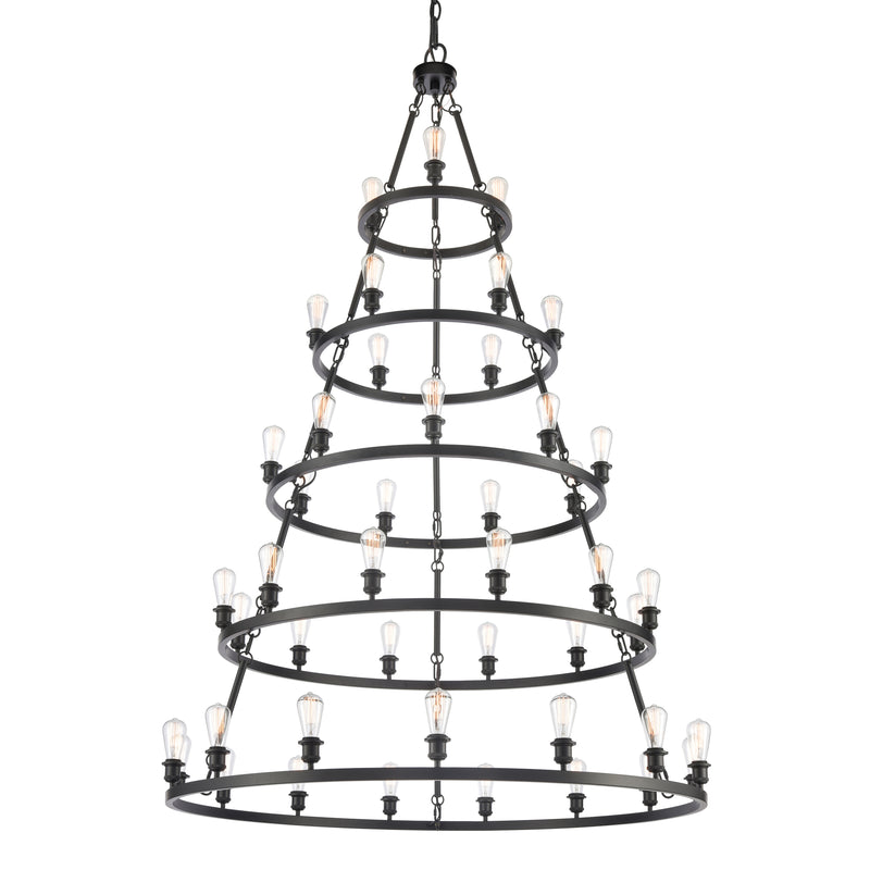 Innovations Lighting Saloon 45 Light 60" Chandelier 8203456-BK