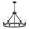 Saloon Chandelier shown in the Matte Black finish