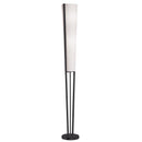 Dainolite 2 Light Incandescent Floor Lamp Matte Black with White Shade 83323F-MB