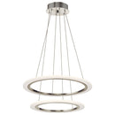 Kichler Hyvo 2 Ring LED Pendant Brushed Nickel 83670