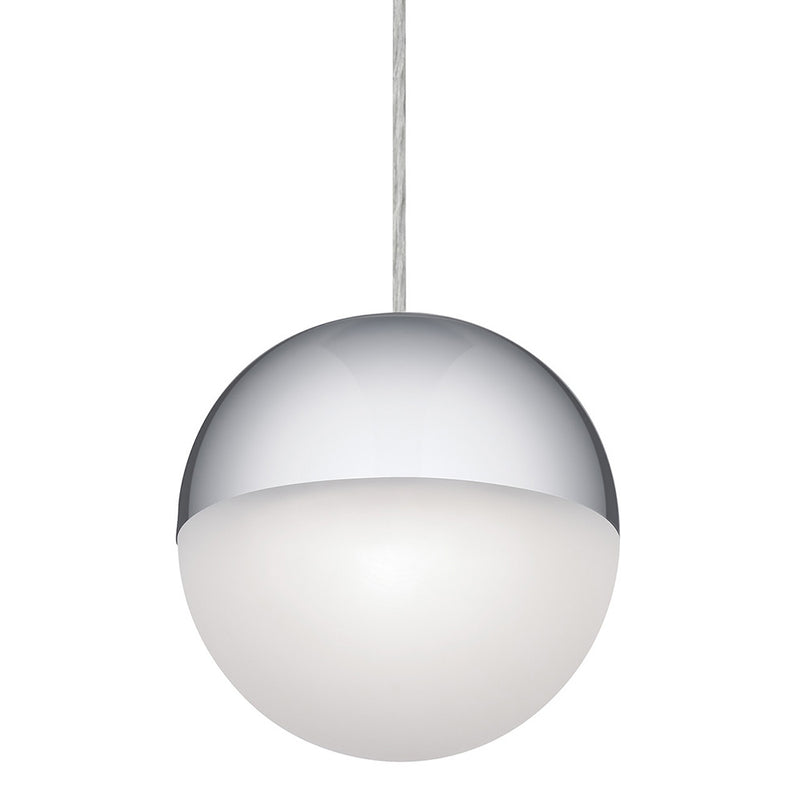 Kichler Moonlit LED 3000K 7.75" Pendant Chrome with White Glass 83854CHWH