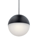 Kichler Moonlit LED 3000K 7.75" Pendant Matte Black with White Glass 83854MBKWH