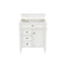 James Martin Brittany 30" Single Vanity Bright White 650-V30-BW