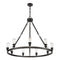 Saloon Chandelier shown in the Matte Black finish