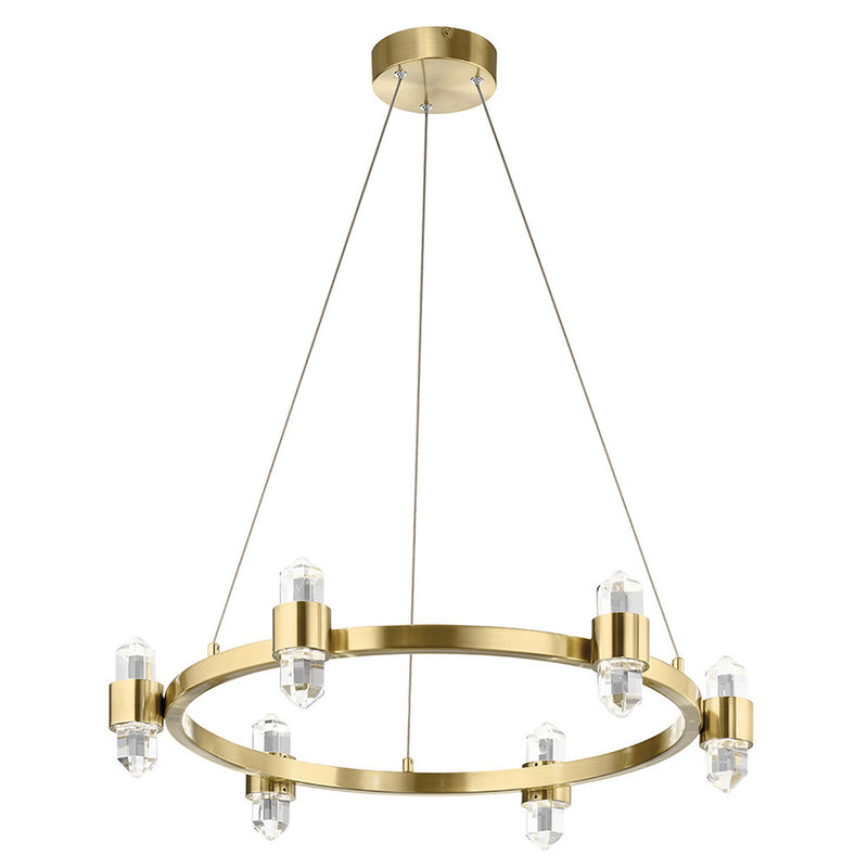 Kichler Arabella 3000K LED 6 Light Chandelier Champagne Gold 84066CG