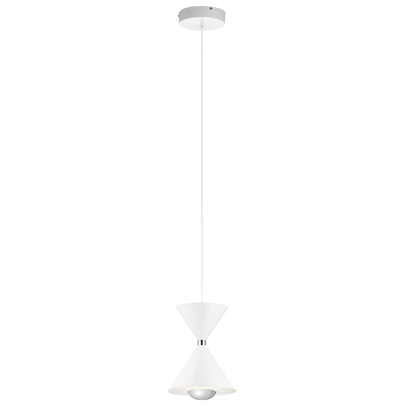 Kichler Kordan 3000K LED 1 Light Pendant Matte White 84112MWH