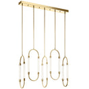 Kichler Delsey 5 Light Linear Pendant Cluster Champagne Gold 84146