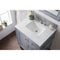 James Martin Copper Cove Encore 30" Single Vanity Silver Gray with 3 cm Carrara Marble Top 301-V30-SL-3CAR