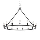 Saloon Chandelier shown in the Matte Black finish