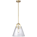 Dainolite 1 Light Incandescent Pendant Aged Brass W/ Clear Glas 871P-AGB