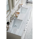 James Martin Savannah 60" Bright White Double Vanity with 3 cm Arctic Fall Solid Surface Top 238-104-V60D-BW-3AF