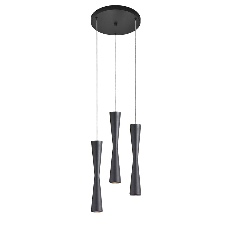 Dainolite 15W Round Pendant Matte Black 8901LED-310P-MB