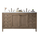 James Martin Chicago 60" Whitewashed Walnut Double Vanity with 3 cm Carrara Marble Top 305-V60D-WWW-3CAR