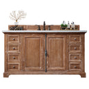 James Martin Providence 60" Driftwood Single Vanity with 3 cm Arctic Fall Solid Surface Top 238-105-5311-3AF