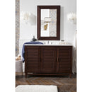 James Martin Portland 48" Single Vanity Burnished Mahogany with 3 cm Carrara Marble Top 620-V48-BNM-3CAR