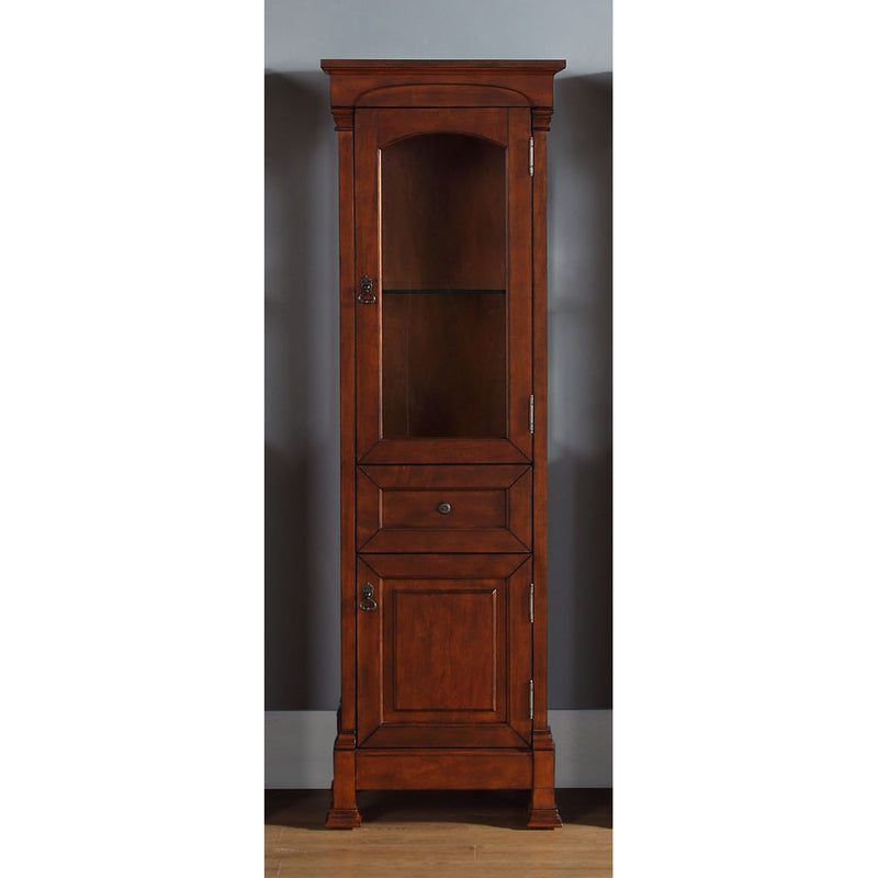 James Martin Brookfield Linen Cabinet Warm Cherry 147-114-5086