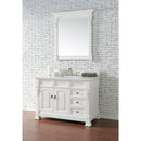 James Martin Brookfield 48" Bright White Single Vanity with 3 cm Classic White Quartz Top 147-V48-BW-3CLW