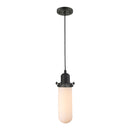 Centri Mini Pendant shown in the Oil Rubbed Bronze finish with a Matte White shade