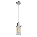 Quincy Hall Mini Pendant shown in the Polished Chrome finish with a Polished Chrome shade