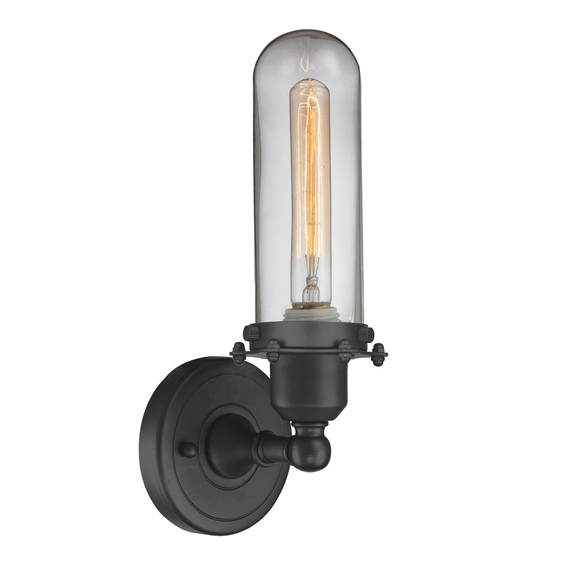 Innovations Lighting Centri 1 Light Sconce Part Of The Austere Collection 900-1W-BK-CE228-BK-CL-LED