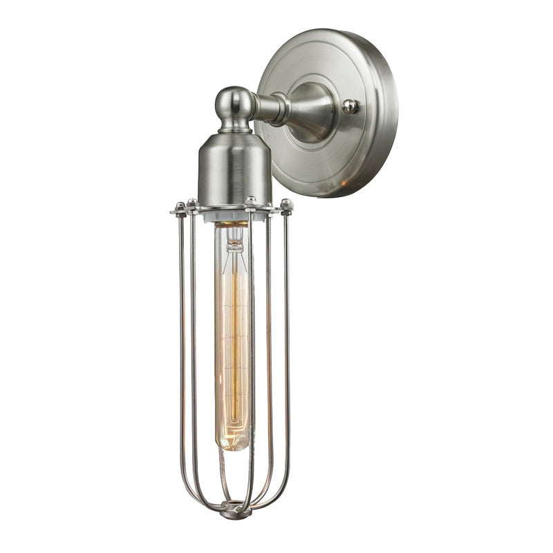 Muselet Sconce shown in the Brushed Satin Nickel finish with a Brushed Satin Nickel shade