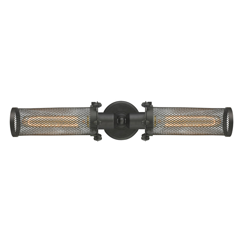 Quincy Hall Bath Vanity Light shown in the Oil Rubbed Bronze finish with a Oil Rubbed Bronze shade