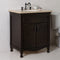 Bellaterra 30" Single Sink Vanity Manufactured Wood Sable Walnut 9011-30-SW-CM