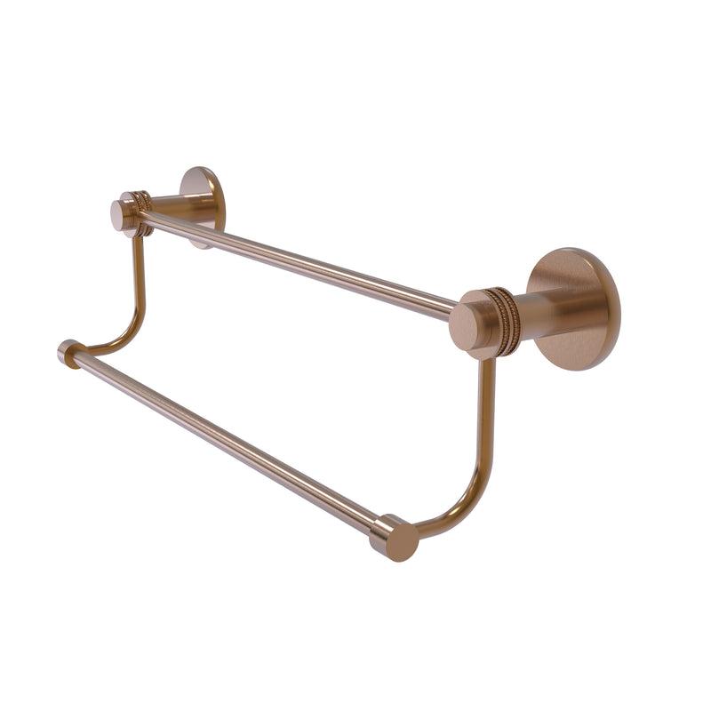 Allied Brass Mercury Collection 18 Inch Double Towel Bar with Dotted Accents 9072D-18-BBR