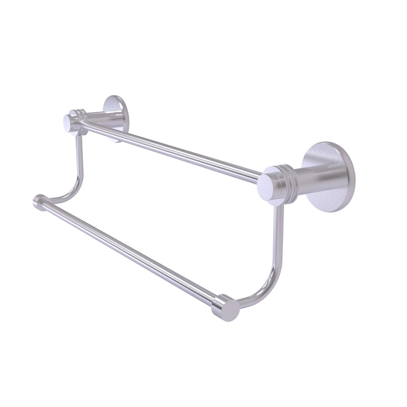 Allied Brass Mercury Collection 18 Inch Double Towel Bar with Dotted Accents 9072D-18-SCH