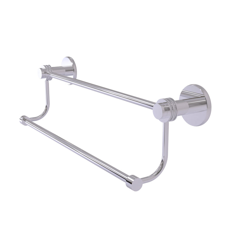 Allied Brass Mercury Collection 24 Inch Double Towel Bar with Dotted Accents 9072D-24-PC