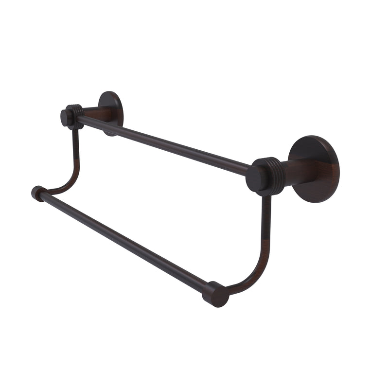 Allied Brass Mercury Collection 18 Inch Double Towel Bar with Groovy Accents 9072G-18-VB