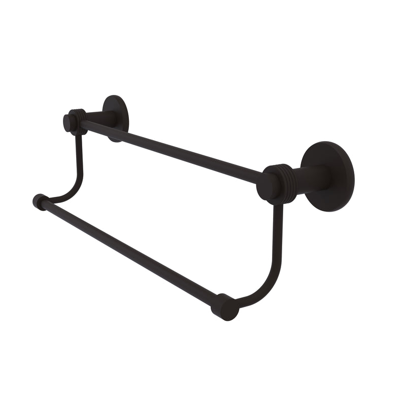 Allied Brass Mercury Collection 36 Inch Double Towel Bar with Groovy Accents 9072G-36-ORB