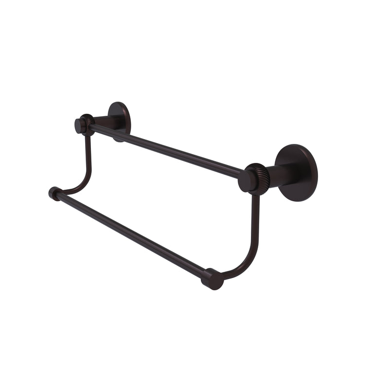 Allied Brass Mercury Collection 24 Inch Double Towel Bar with Twist Accents 9072T-24-ABZ