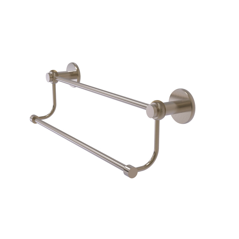 Allied Brass Mercury Collection 18 Inch Double Towel Bar with Twist Accents 9072T-18-PEW