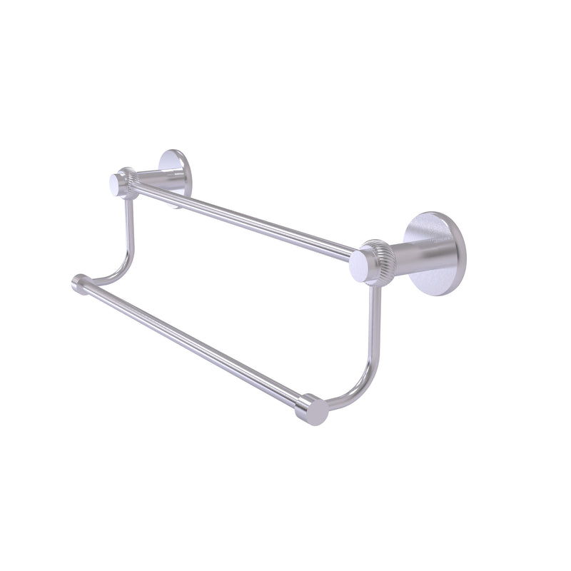 Allied Brass Mercury Collection 24 Inch Double Towel Bar with Twist Accents 9072T-24-SCH