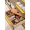 James Martin Columbia 48" Single Vanity Latte Oak Radiant Gold with Glossy White Composite Top 388-V48-LTO-RG-GW