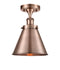 Appalachian Semi-Flush Mount shown in the Antique Copper finish with a Antique Copper shade