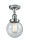 Beacon Semi-Flush Mount shown in the Polished Chrome finish with a Seedy shade