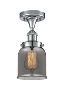 Bell Semi-Flush Mount shown in the Polished Chrome finish with a Plated Smoke shade