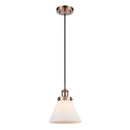 Cone Mini Pendant shown in the Antique Copper finish with a Matte White shade