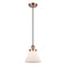 Cone Mini Pendant shown in the Antique Copper finish with a Matte White shade