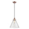 Cone Mini Pendant shown in the Antique Copper finish with a Seedy shade