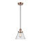 Cone Mini Pendant shown in the Antique Copper finish with a Seedy shade