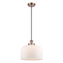 Bell Mini Pendant shown in the Antique Copper finish with a Matte White shade